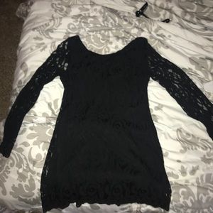 black lace dress